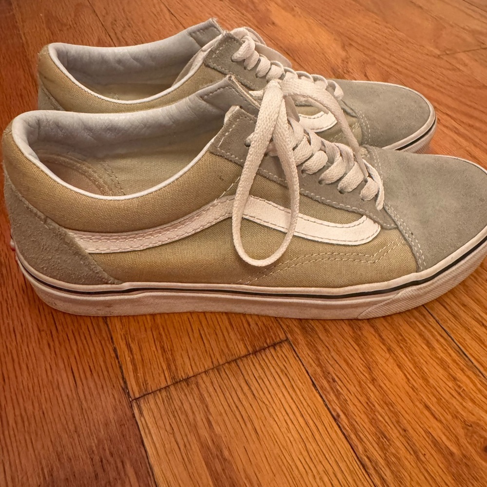 Two tone Olive Vans